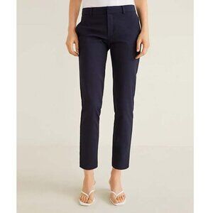 MNG Pantalón Alano Mid Rise Ankle Pants Navy Blue Women 4